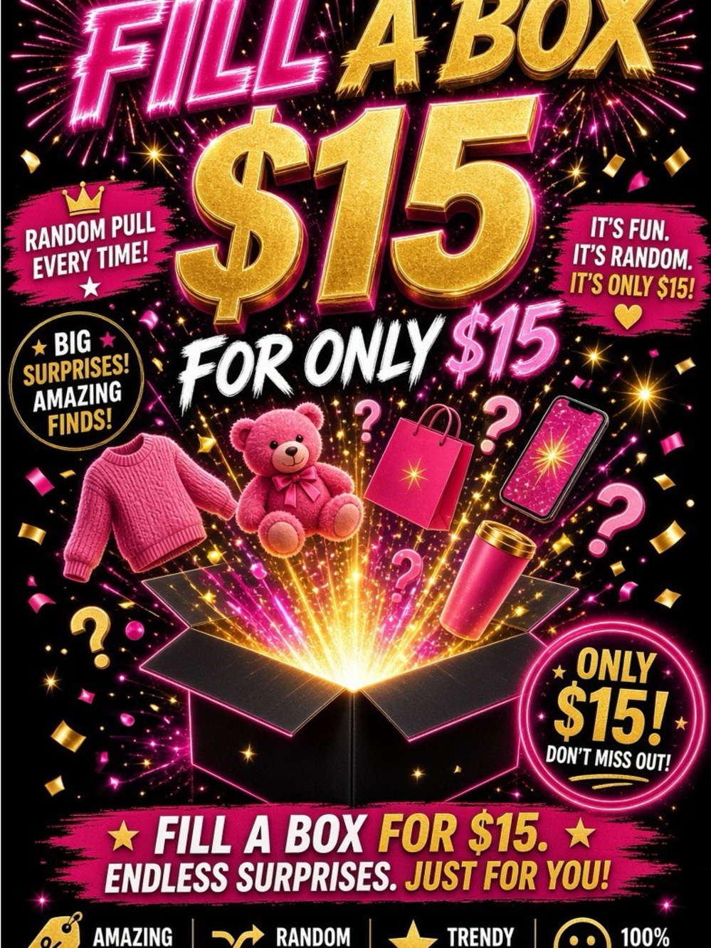 Fill a Box Surprise Pack - Pink Edition - $15